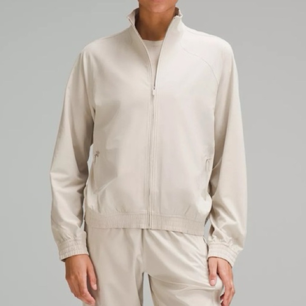 Lululemon Relaxed Fit Track Jacket in Mojave Tan